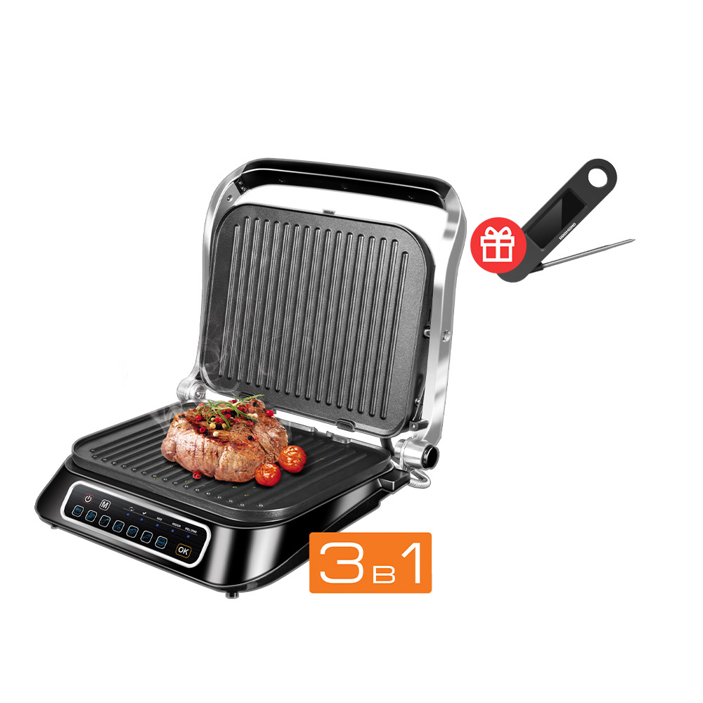 Комплект Гриль SteakMaster REDMOND RGM-M805 + Термометр кухонный REDMOND RAM-KT1