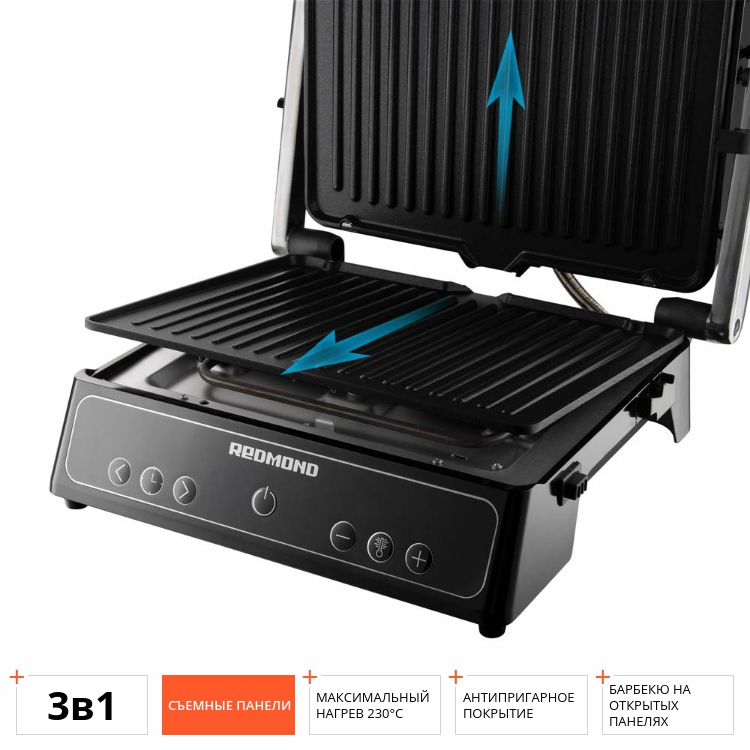 Гриль SteakMaster REDMOND RGM-M829: купить в Москве, СПб, России ...