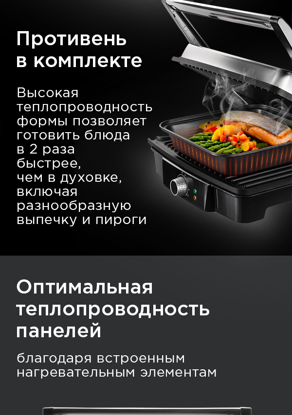 Гриль-духовка РЕДМОНД SteakMaster RGM-M808P: купить в Москве, СПб ...