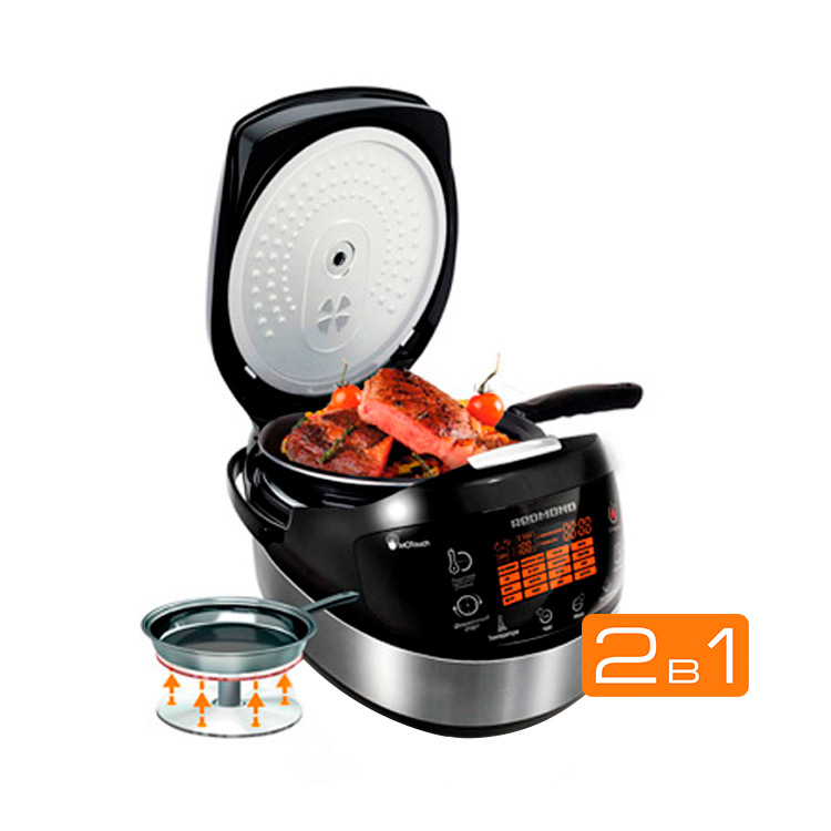 Мультиварка-мультикухня REDMOND MasterFry® FM91 со сковородой, подъемный нагревательный элемент - фото - купить в интернет-магазине Редмонд