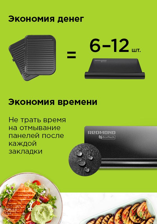 Антипригарное Мультипокрытие REDMOND Ecoglass MC5: купить в Москве, СПб ...
