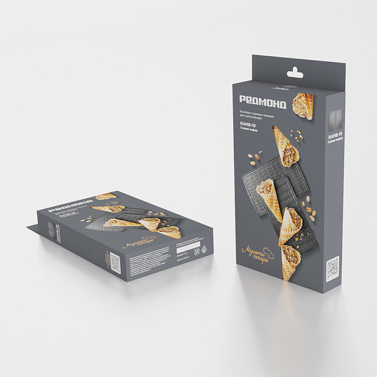 Панель "Тонкие вафли" для мультипекаря РЕДМОНД (форма для вафельных трубочек) RAMB-19 - фото 4 - купить в интернет-магазине Редмонд