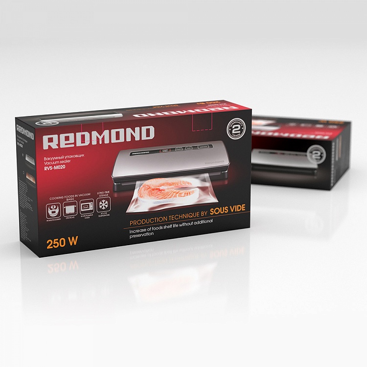 Вакуумный упаковщик REDMOND RVS-M020 (серый металлик) - фото 10 - купить в интернет-магазине Редмонд