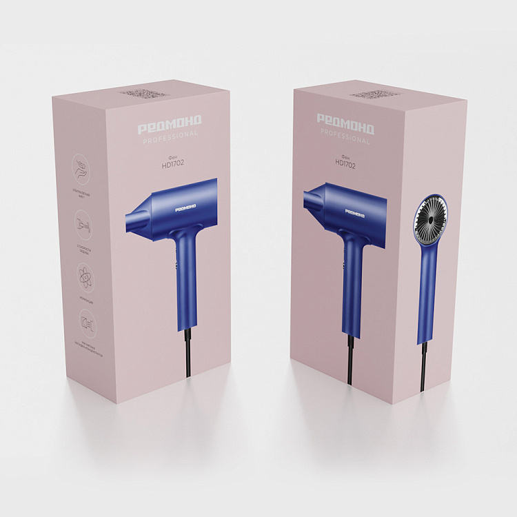 Фен РЕДМОНД HD1702 (синий) - фото 10 - купить в интернет-магазине Редмонд