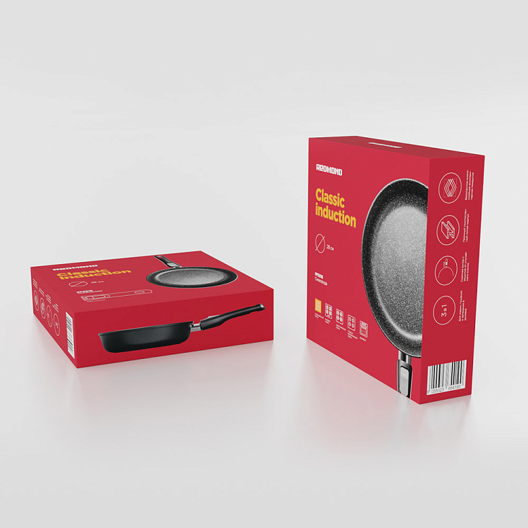 Сковорода индукционная REDMOND Black & Stone 28 см PF5516 - фото 8 - купить в интернет-магазине Редмонд