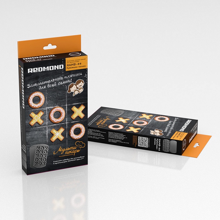 Панель "Крестики-нолики" для мультипекаря REDMOND (форма для выпечки печенья и пряников) RAMB-44 - фото 4 - купить в интернет-магазине Редмонд