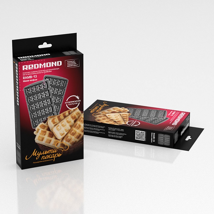 Панель "Мини-вафли" для мультипекаря REDMOND (форма для выпечки вафель ...