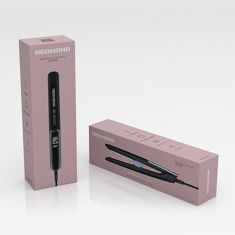 Выпрямитель для волос REDMOND HS1716 (черный) - фото 9 - купить в интернет-магазине Редмонд