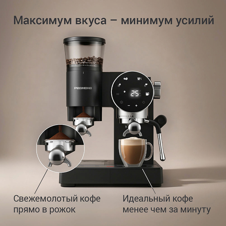 Кофейная станция РЕДМОНД CM741 (черный) - фото 2 - купить в интернет-магазине Редмонд