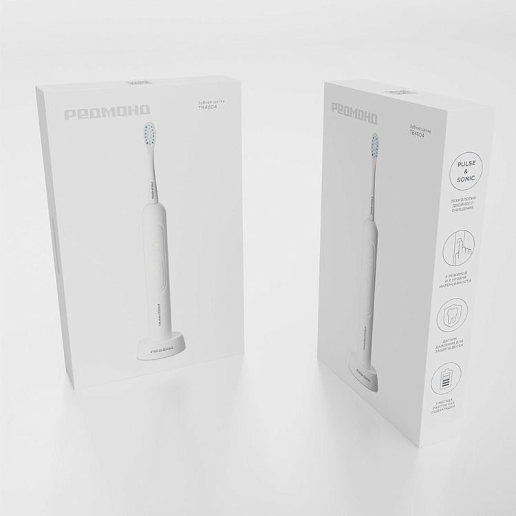 Электрическая зубная щетка TB4604 (белый) - фото 12 - купить в интернет-магазине Редмонд