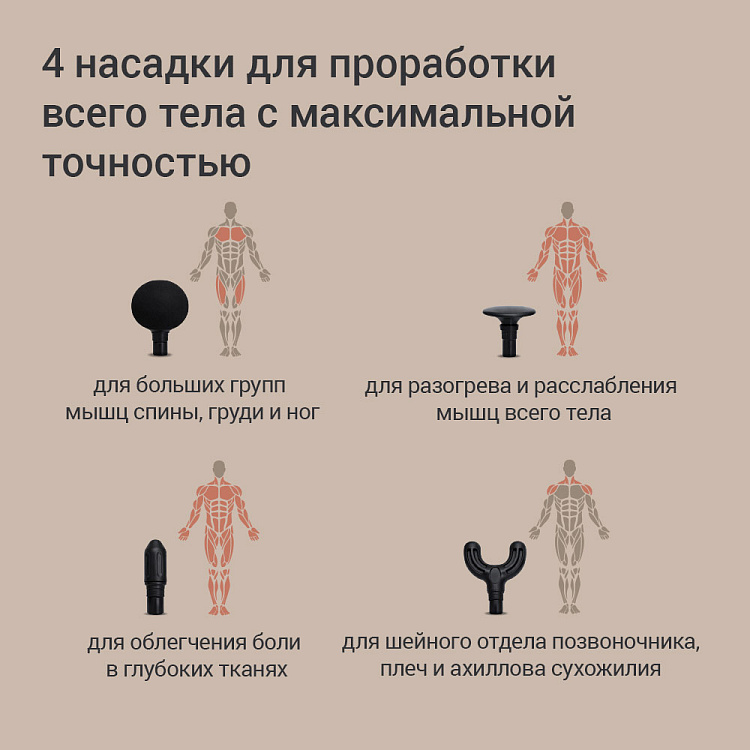 Массажер перкуссионный РЕДМОНД BM7203 - фото 4 - купить в интернет-магазине Редмонд