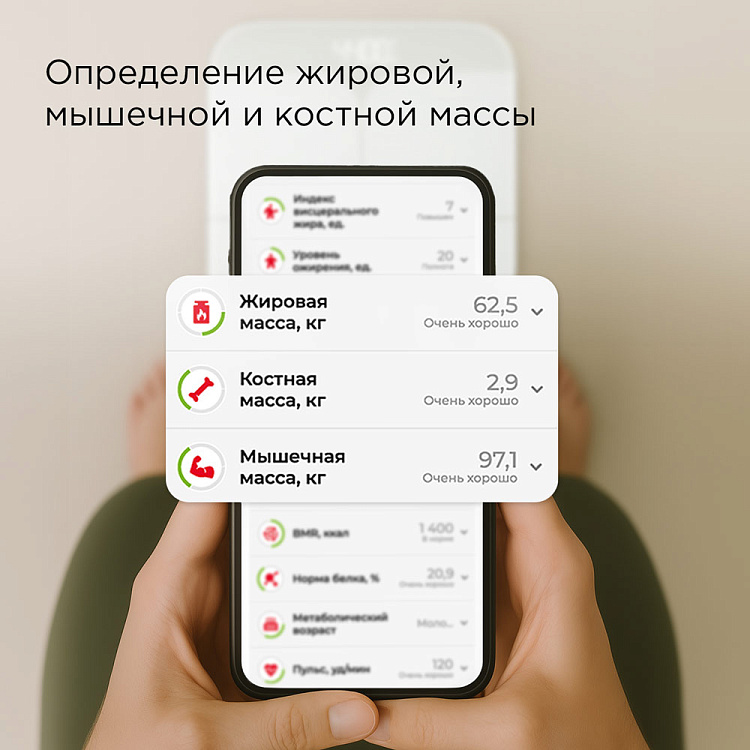 Умные напольные весы РЕДМОНД Skybalance SB1812S (серый) - фото 4 - купить в интернет-магазине Редмонд