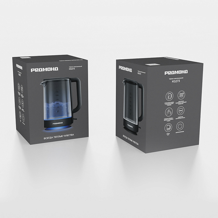 Электрический чайник РЕДМОНД KG273 (черный) - фото 3 - купить в интернет-магазине Редмонд