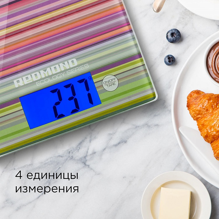 Весы кухонные REDMOND RS-736 (полоски) - фото 3 - купить в интернет-магазине Редмонд