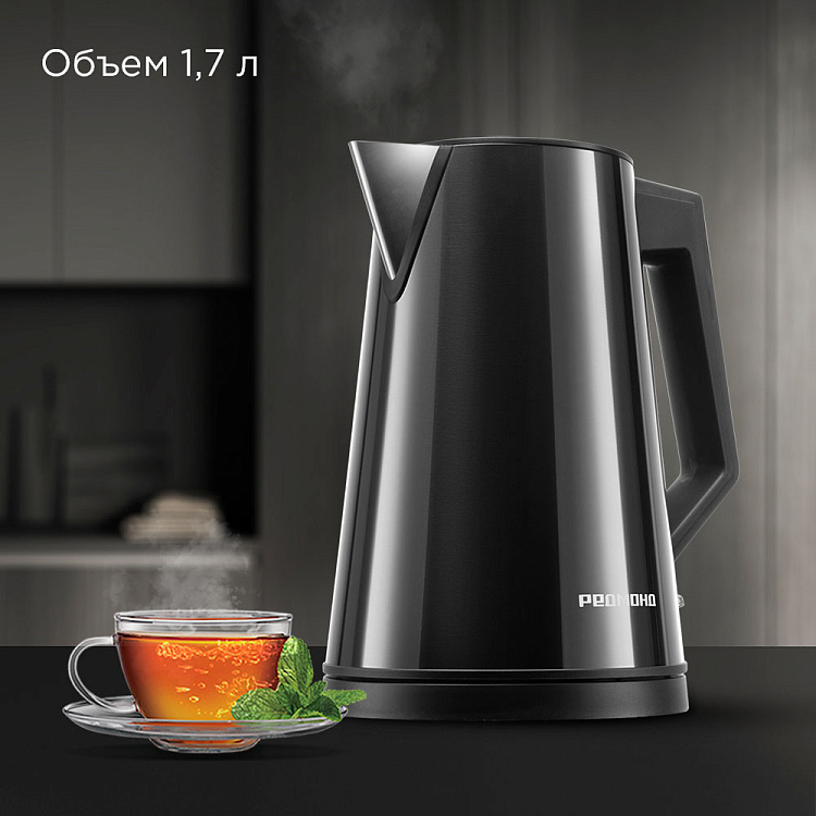 Электрический чайник РЕДМОНД KM244 (черный) - фото 4 - купить в интернет-магазине Редмонд