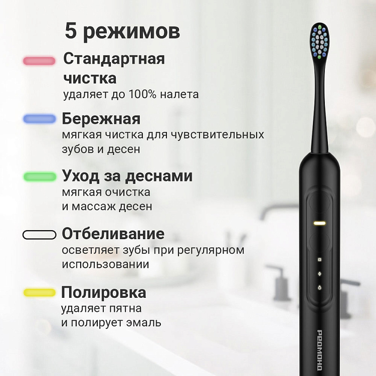 Электрическая зубная щетка TB4604 (черный) - фото 3 - купить в интернет-магазине Редмонд
