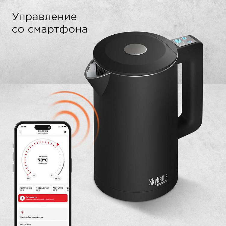 Умный чайник REDMOND SkyKettle KM231S (черный): купить в Москве, СПб ...