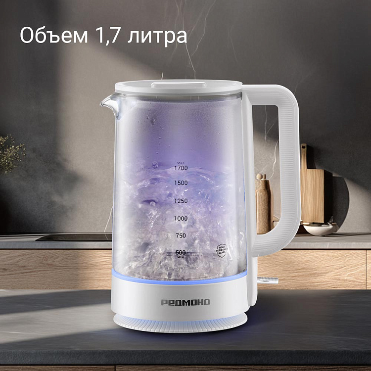 Электрический чайник РЕДМОНД KG272 (белый) - фото 7 - купить в интернет-магазине Редмонд