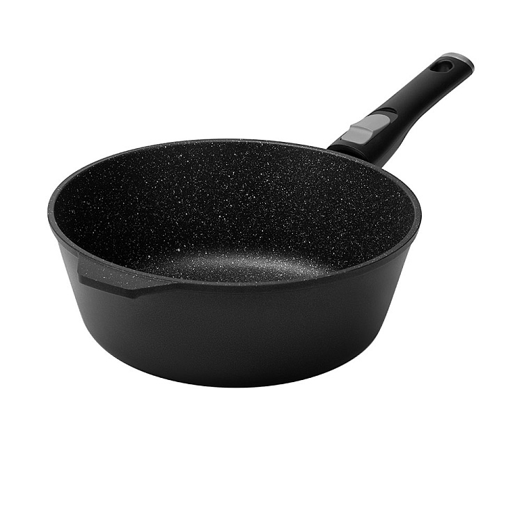Сковорода-сотейник для индукционной плиты литая REDMOND Black & Stone 26 cм PF5506 - фото - купить в интернет-магазине Редмонд
