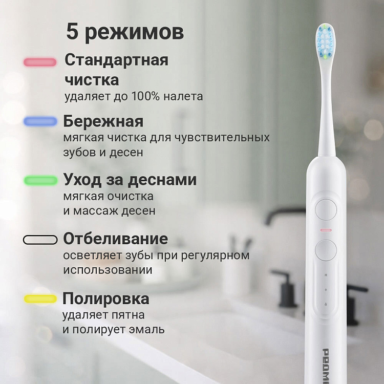 Электрическая зубная щетка TB4604 (белый) - фото 3 - купить в интернет-магазине Редмонд