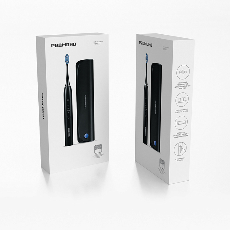 Электрическая зубная щетка РЕДМОНД TB4602 (черный) - фото 13 - купить в интернет-магазине Редмонд