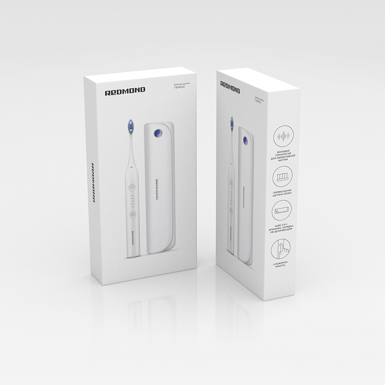 Электрическая зубная щетка РЕДМОНД TB4602 (белый) - фото 12 - купить в интернет-магазине Редмонд