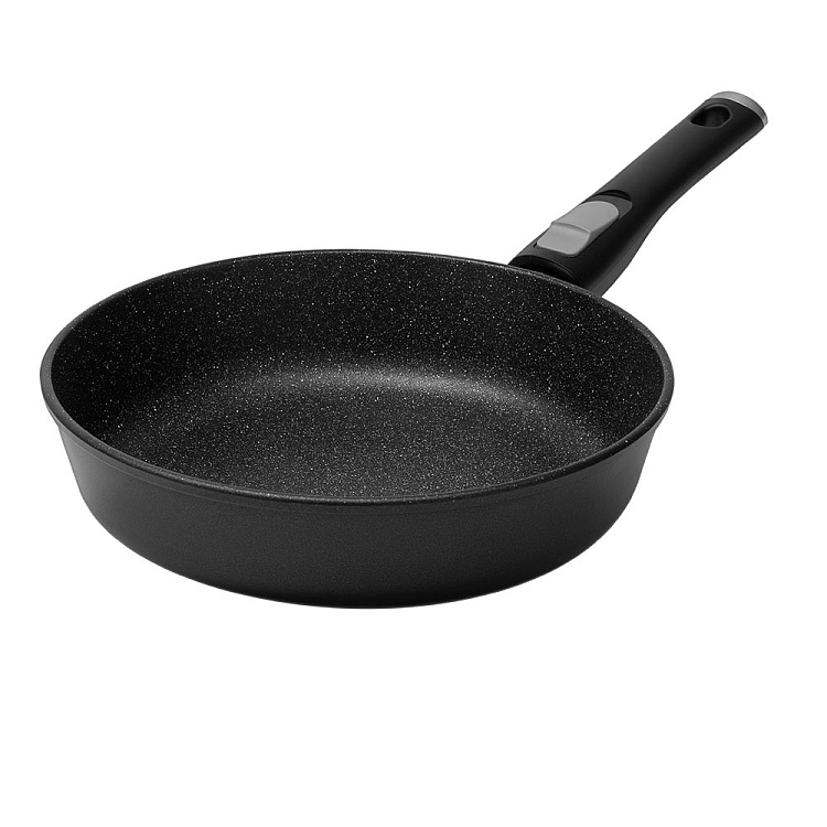 Сковорода для индукционной плиты литая REDMOND Black & Stone 24 см PF5514 - фото - купить в интернет-магазине Редмонд
