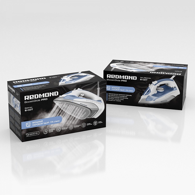 Утюг REDMOND RI-C277 (голубой) - фото 10 - купить в интернет-магазине Редмонд