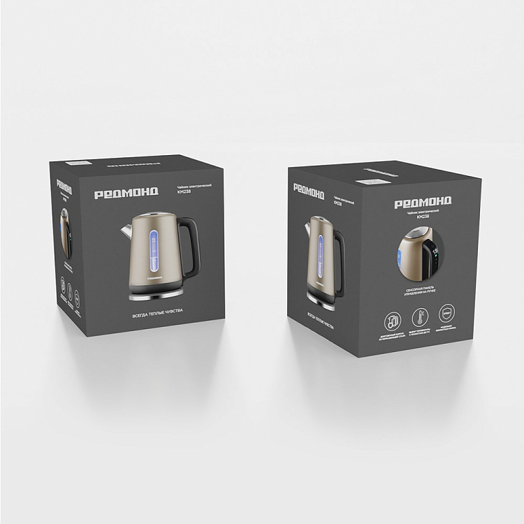 Электрический чайник РЕДМОНД KM238 (шампань) - фото 8 - купить в интернет-магазине Редмонд