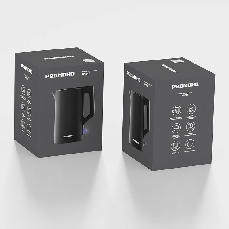 Электрический чайник РЕДМОНД KM243 (черный) - фото 8 - купить в интернет-магазине Редмонд