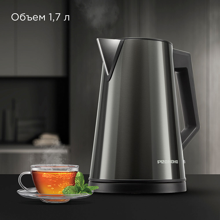 Электрический чайник РЕДМОНД KM244 (серый) - фото 4 - купить в интернет-магазине Редмонд