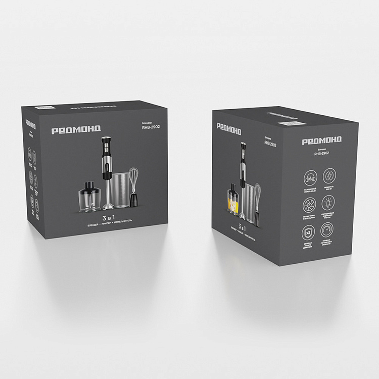 Блендер РЕДМОНД RHB-2902 (черный) - фото 2 - купить в интернет-магазине Редмонд