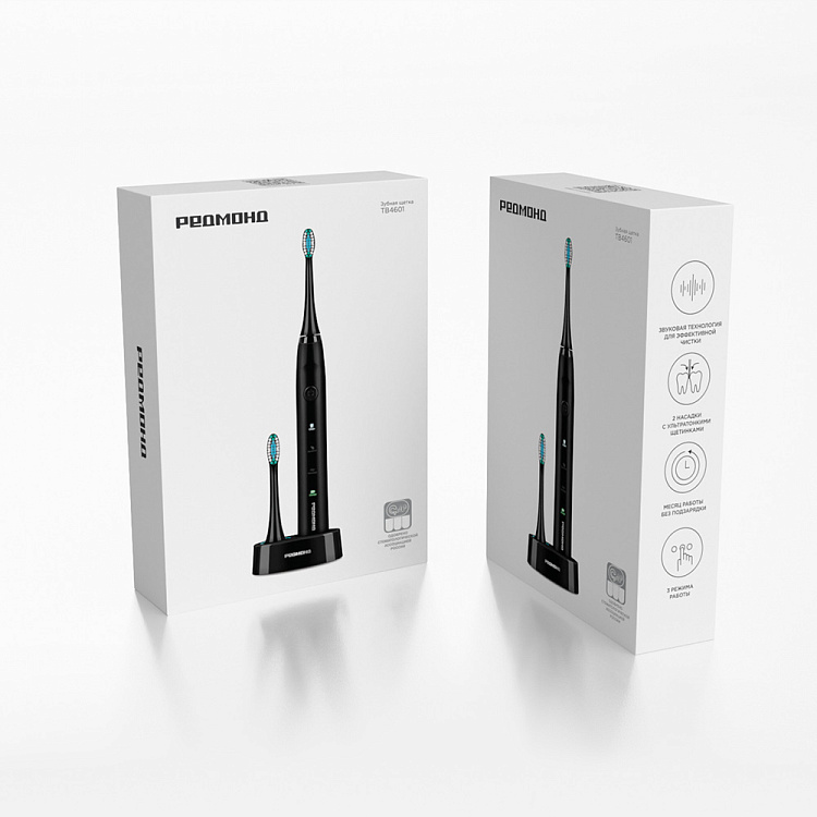 Электрическая зубная щетка РЕДМОНД TB4601 (черный) - фото 12 - купить в интернет-магазине Редмонд