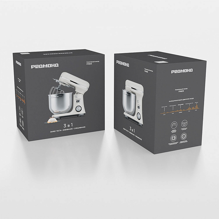 Планетарный миксер РЕДМОНД FM605 (бежевый) - фото 10 - купить в интернет-магазине Редмонд