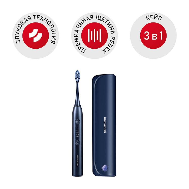 Электрическая зубная щетка REDMOND TB4602 (синий) - фото - купить в интернет-магазине Редмонд