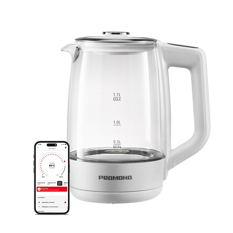 Умный чайник РЕДМОНД SkyKettle KG258S (белый) - фото - купить в интернет-магазине Редмонд