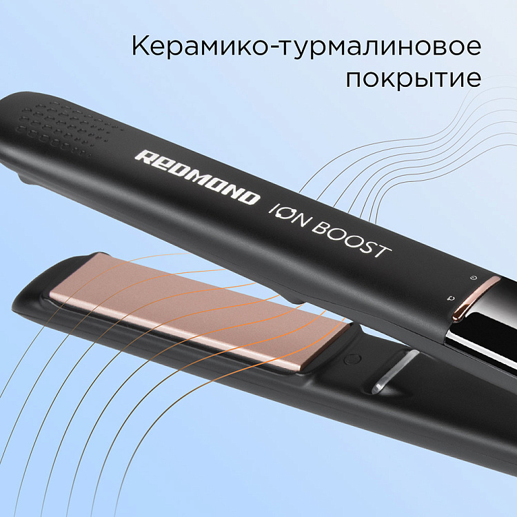 Выпрямитель для волос REDMOND HS1716 (черный) - фото 3 - купить в интернет-магазине Редмонд