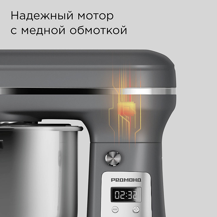 Планетарный миксер РЕДМОНД FM605 (серый) - фото 7 - купить в интернет-магазине Редмонд