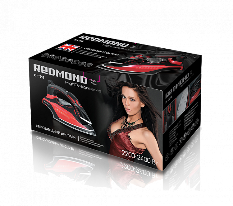 Утюг REDMOND RI-C218 (красный) - фото 5 - купить в интернет-магазине Редмонд