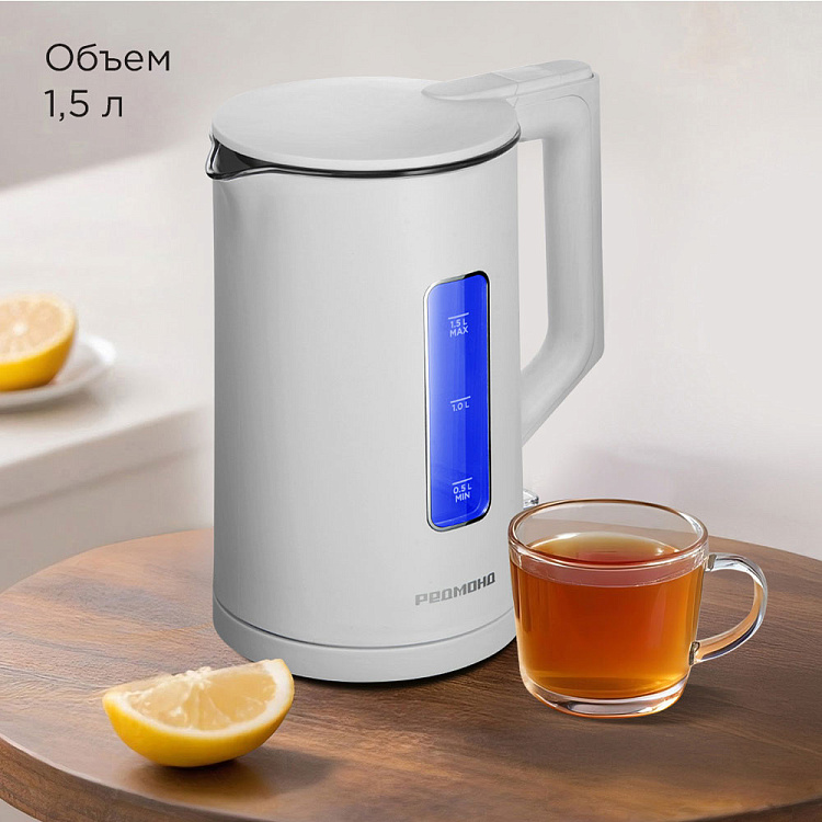 Электрический чайник РЕДМОНД KG255 (белый) - фото 7 - купить в интернет-магазине Редмонд