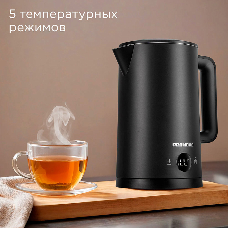 Электрический чайник РЕДМОНД KM245 (черный) - фото 3 - купить в интернет-магазине Редмонд