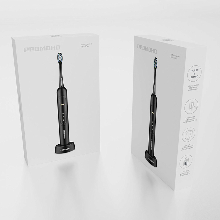 Электрическая зубная щетка TB4604 (черный) - фото 12 - купить в интернет-магазине Редмонд