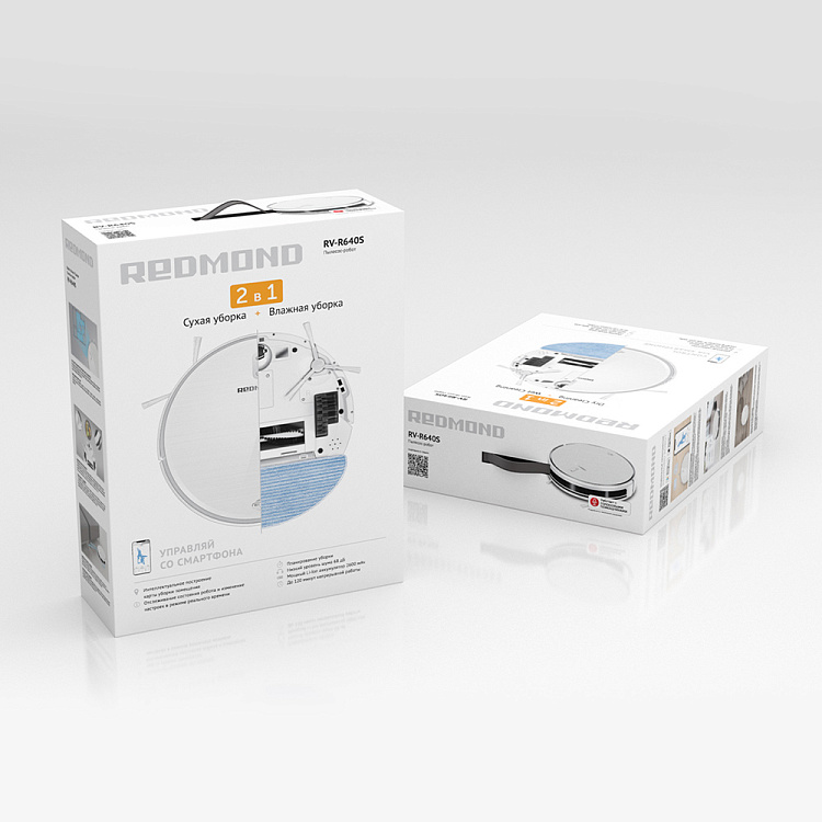Умный робот-пылесос REDMOND RV-R640S WiFi (птица) - фото 11 - купить в интернет-магазине Редмонд
