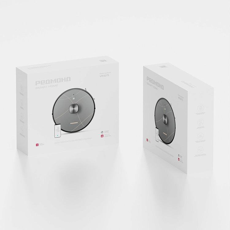 Умный робот-пылесос РЕДМОНД VR1327S WiFi (серый) - фото 8 - купить в интернет-магазине Редмонд