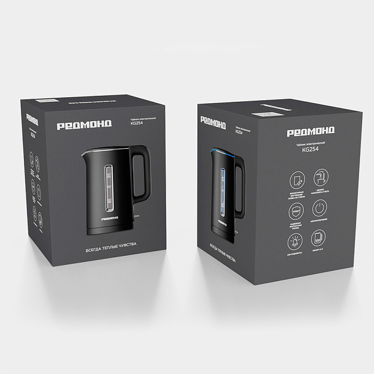 Электрический чайник РЕДМОНД KG254 (черный) - фото 10 - купить в интернет-магазине Редмонд