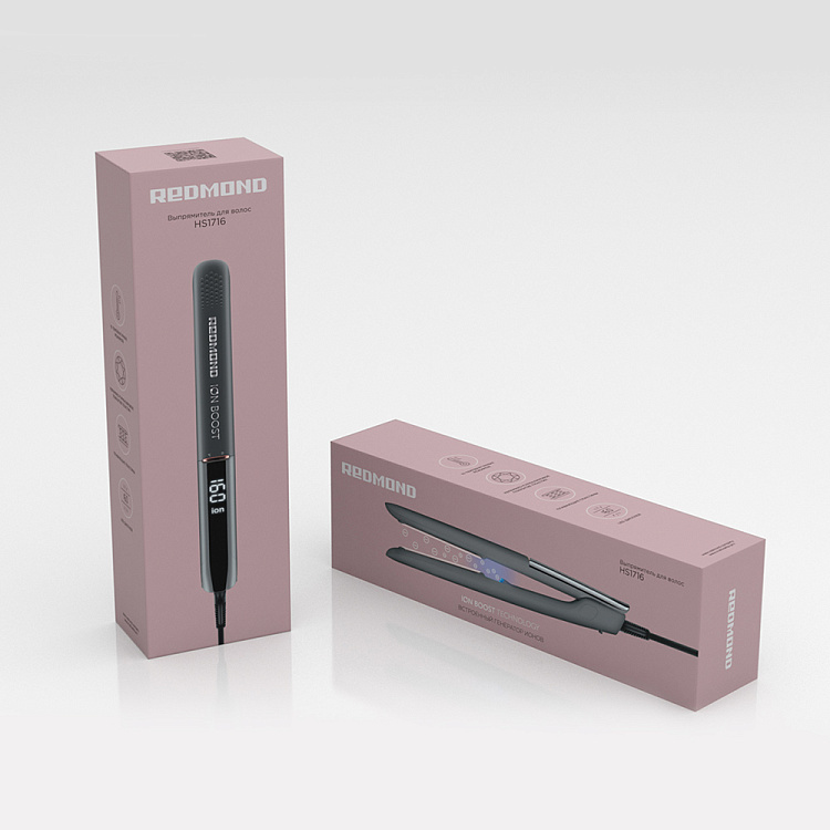 Выпрямитель для волос REDMOND HS1716 (серый) - фото 9 - купить в интернет-магазине Редмонд