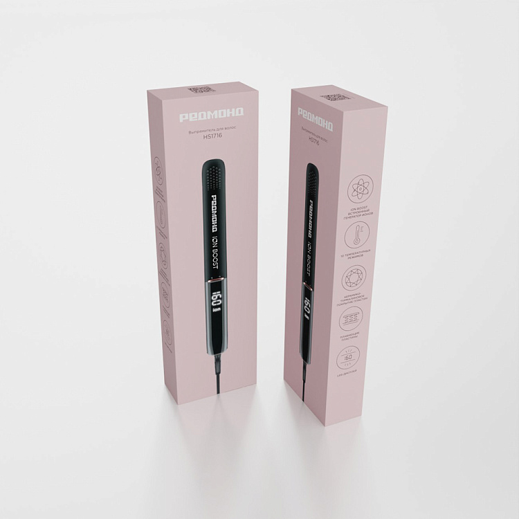 Выпрямитель для волос РЕДМОНД HS1716 (черный) - фото 9 - купить в интернет-магазине Редмонд